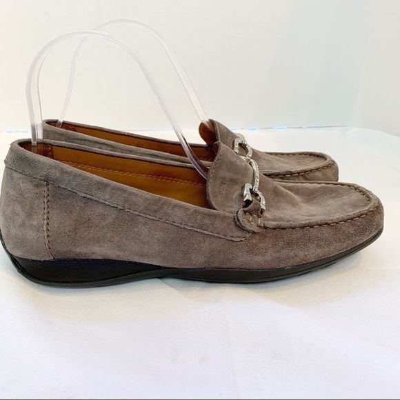 Geox Respira Suede Taupe Horsebit Loafers Size 39 - Picture 6 of 10